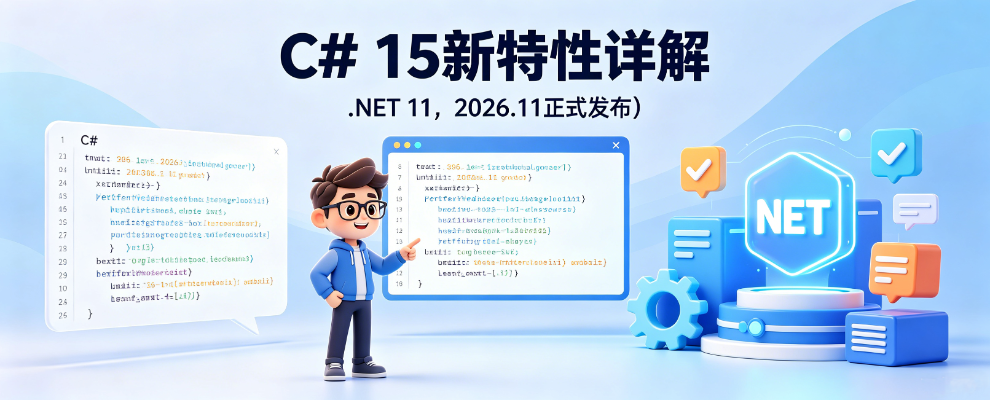 C# 15 新特性详解（.NET 11，2026.11 正式发布）